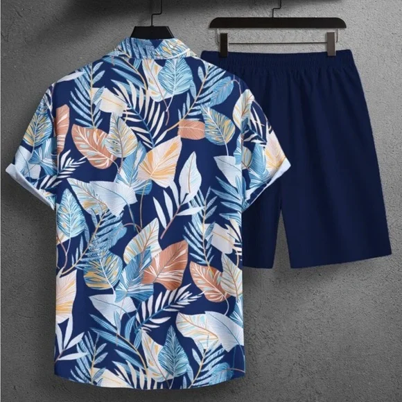 Tropical Leaf Print Shirt (only) XL - Picture 3 of 3